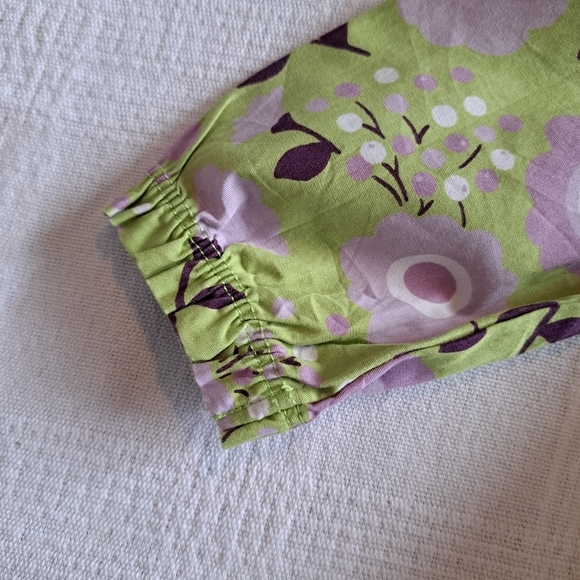 Gymboree girls 6-12 months green & purple blouse - Picture 3 of 6